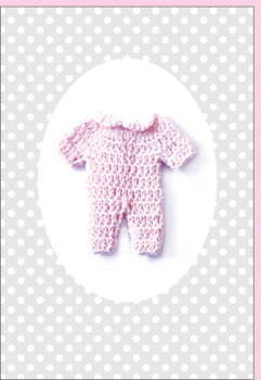 Umschlagkarte Baby // rosa